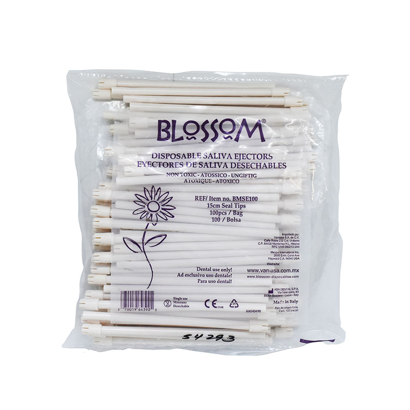 Eyectores De Saliva Blossom 100 Piezas Odontología Dentales