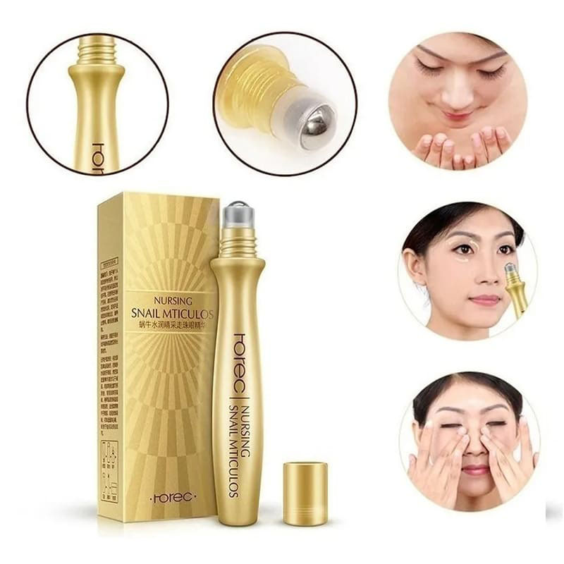 Serum Rorec Baba de Caracol x3 + Suero iluminador 24K Goldzan Partículas de Oro x3 + Regalo Cepillo Silicon + Rodillo Jade - 6PACK