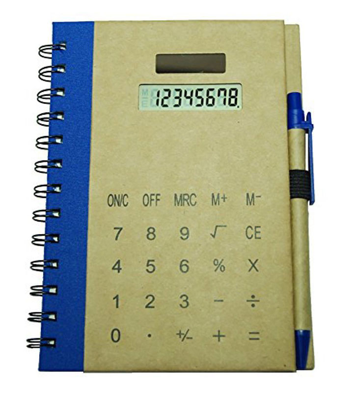 Libreta Cuaderno Con Calculadora Tamaño A5 Ecologica