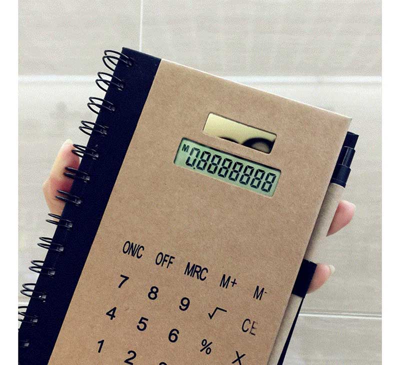 Libreta Cuaderno Con Calculadora Tamaño A5 Ecologica