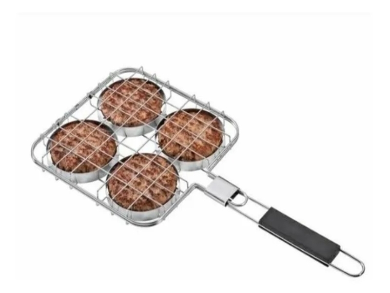 Parrilla Para Asar y dar forma Hamburguesas Antiadherente