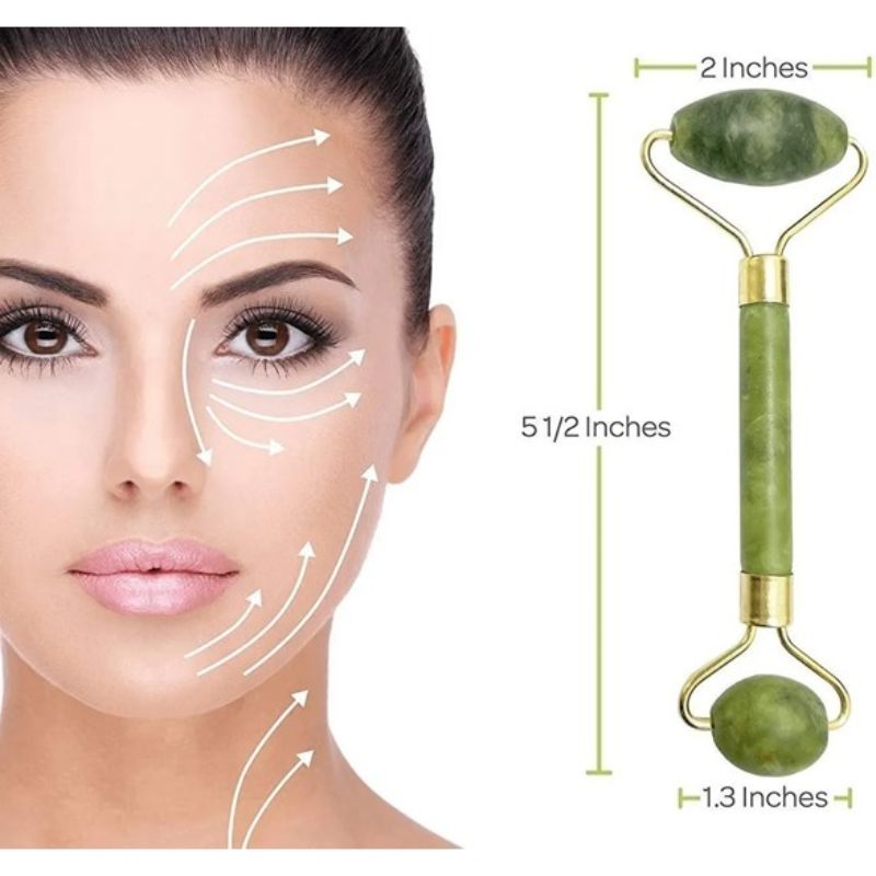 Rodillo Masajeador Facial De Jade Roller Anti Envejecimiento