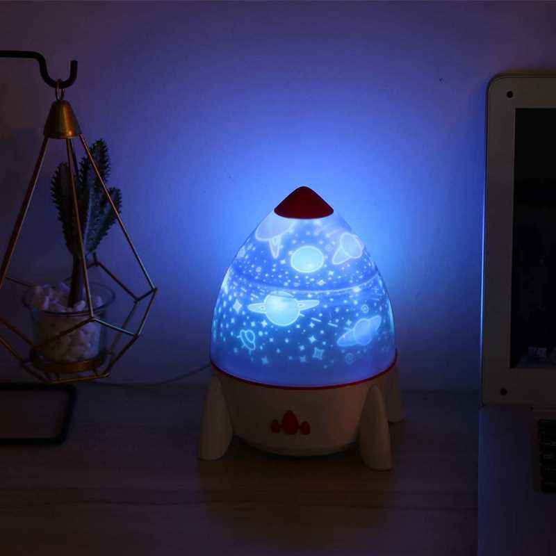 Proyector de estrellas Gadgets & fun  para habitación de batería recargable  3 en 1  lampara de noche  proyector giratoriao y caja musical