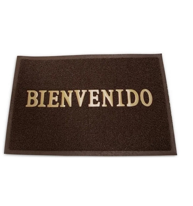 Tapete De Entrada Con Leyenda Bienvenido Colores Disponibles