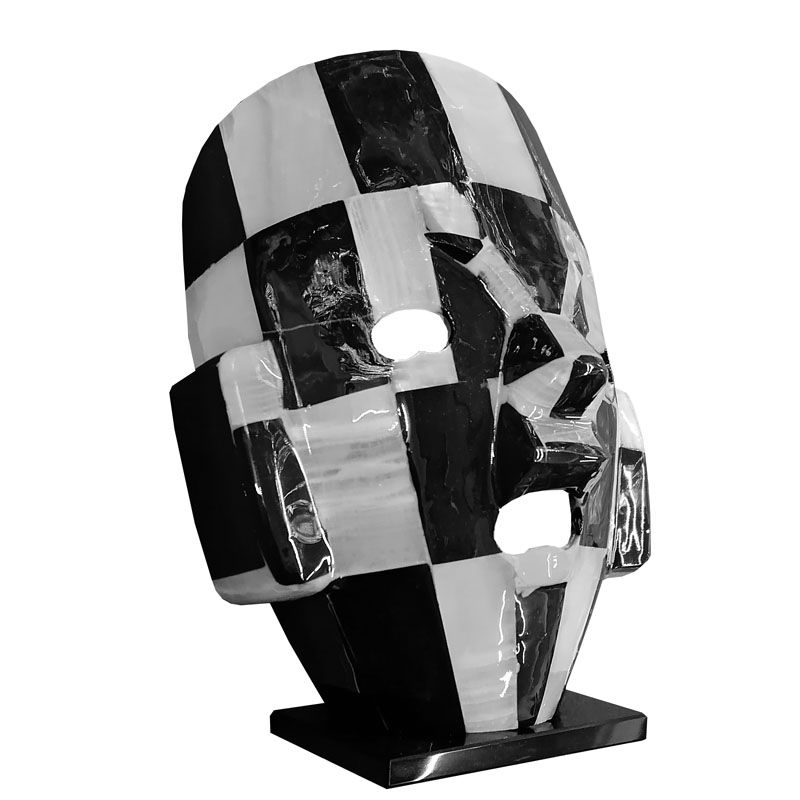 Máscara Grande Teotihuacán De Onix Con Incrustaciones Concha