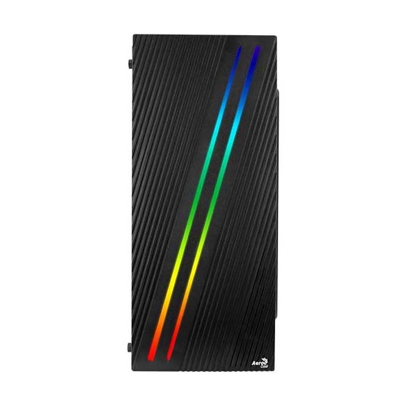 GABINETE AEROCOOL STREAK NEGRO RGB ATX S/FUENTE ACRILICO STREAK/BK