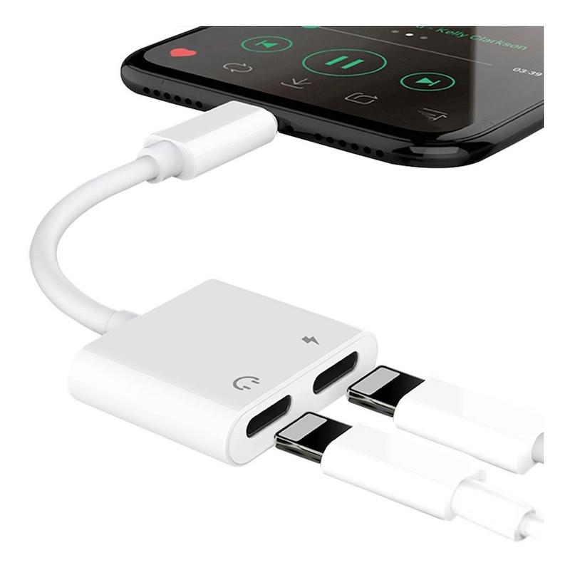 Adaptador De iPhone Lightning y Aux Audífonos Para Iphone