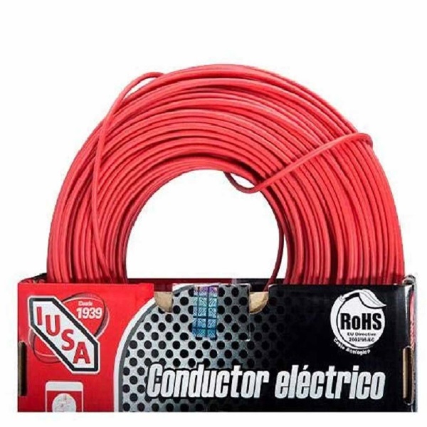 Cable de cobre con aislamiento rojo 12 awg 100m IUSA