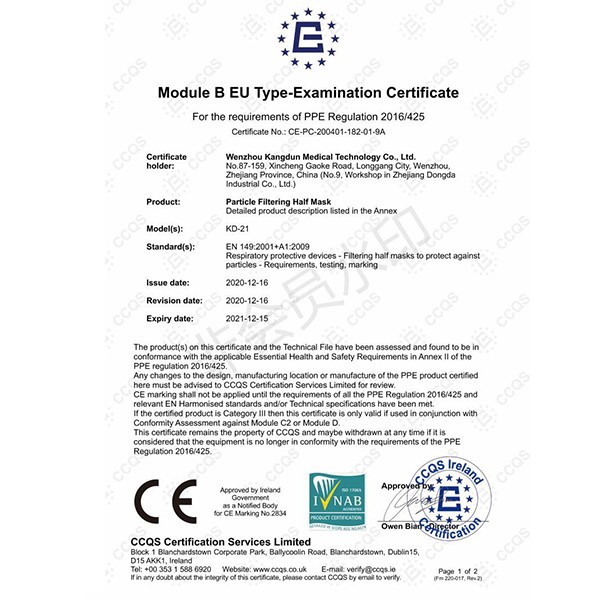 5 piezas Cubrebocas KN95 Certificado FDA ISO CE negro con 5 capas  Empaque individual color negro máxima protección FFP2 