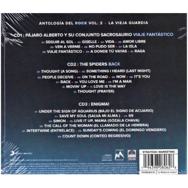 CD Pájaro Alberto, The Spiders, Enigma ~ Antología del Rock vol. 3 (3CD) 