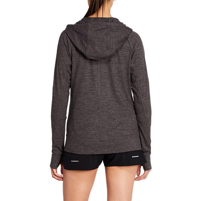 Hoodie Asics Mujer Performance Full Zip Hoodie Dark Grey Heather 2012A620773