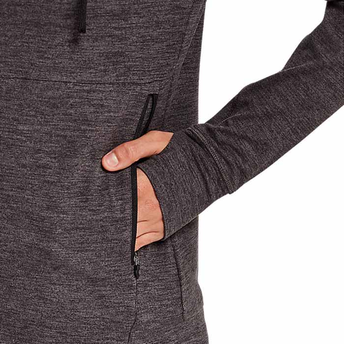 Hoodie Asics Mujer Performance Full Zip Hoodie Dark Grey Heather 2012A620773