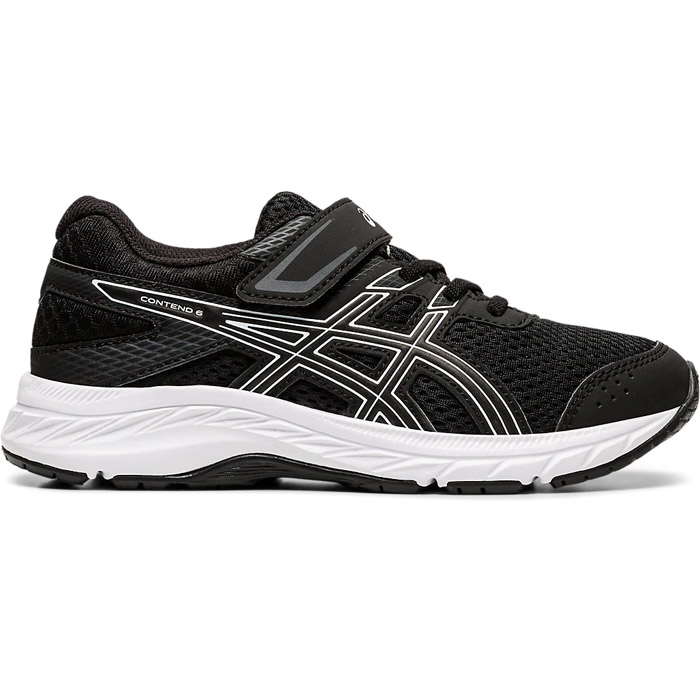 Tenis Asics Niño Contend 6 Preescolar Runing Negro1014A087001