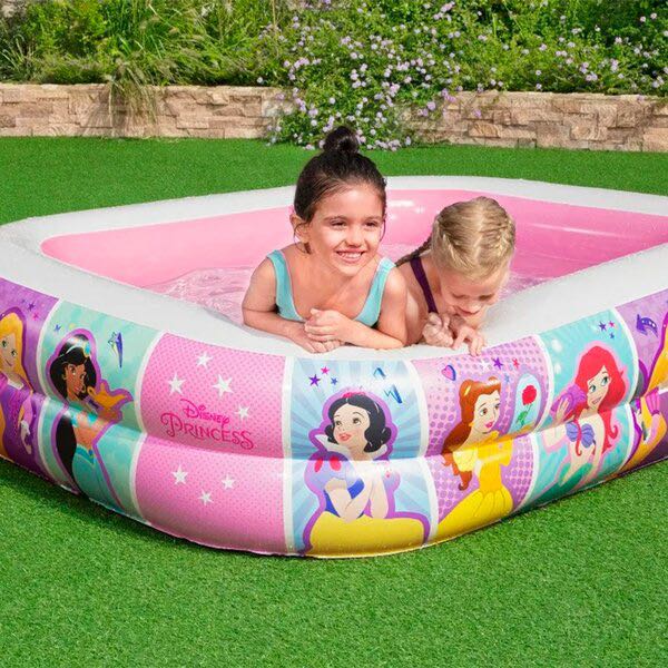 Alberca Inflable Rectangular Infantil 150 x 201 cm De Princesas Para Niñas 450 L Bestway