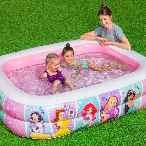 Alberca Inflable Rectangular Infantil 150 x 201 cm De Princesas Para Niñas 450 L Bestway
