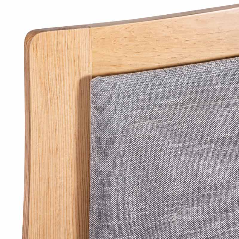 DUDUK Cama de Madera con barandales y cabecera acolchonada - Niños a Jóvenes