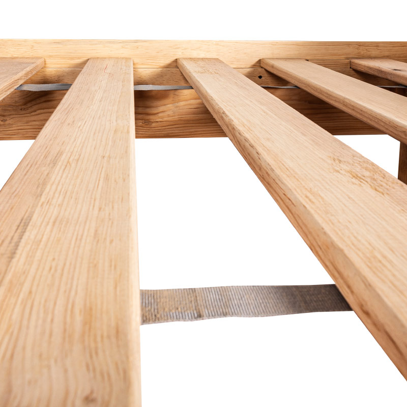 DUDUK Cama de Madera con barandales y cabecera acolchonada - Niños a Jóvenes