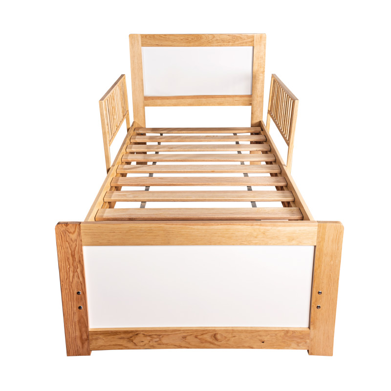 DUDUK Cama de Madera con barandales para niños - Individual
