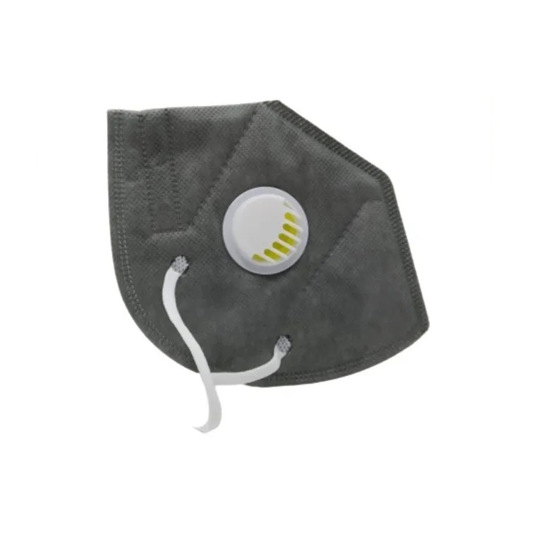 Cubrebocas KN95 con válvula respiratoria Gris 10 piezas