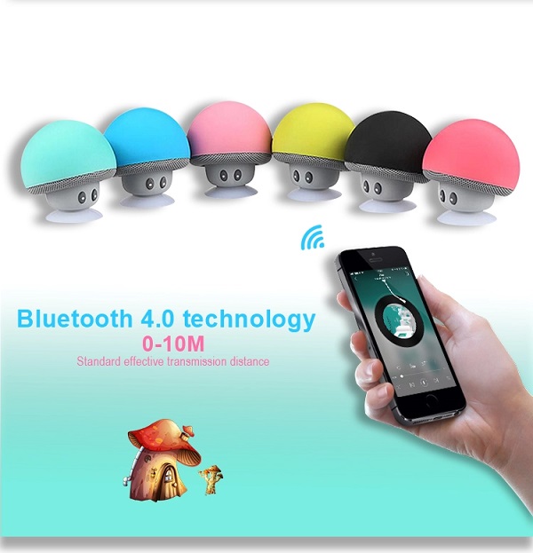 Mini Bocina Hongo Bluetooth, Impermeable, Recargable USB