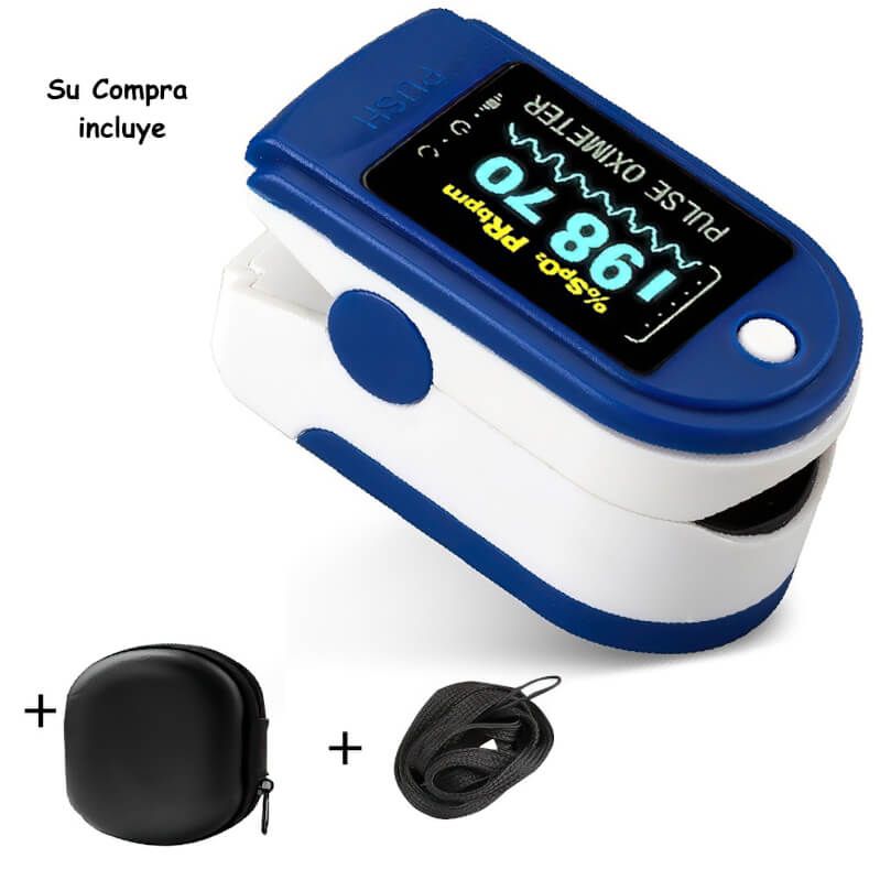 Oxímetro de pulso portátil pantalla OLED (Azul) Hospitalario, Hogar y Deportivo