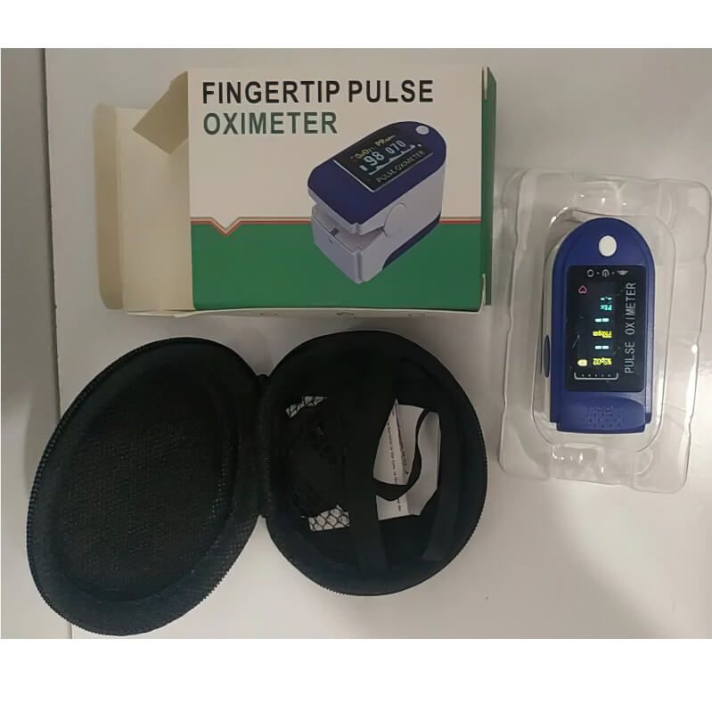 Oxímetro de pulso portátil pantalla OLED (Azul) Hospitalario, Hogar y Deportivo