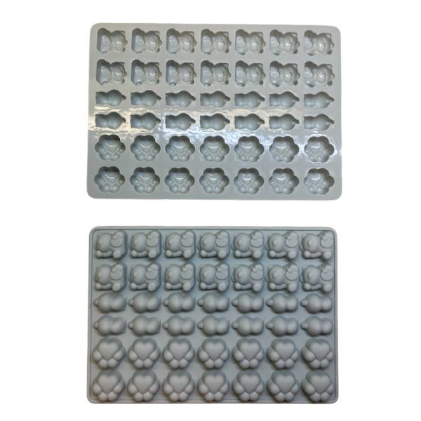 Molde De Silicona Silicon Chocolates Gomitas Mascota Gotero GRIS