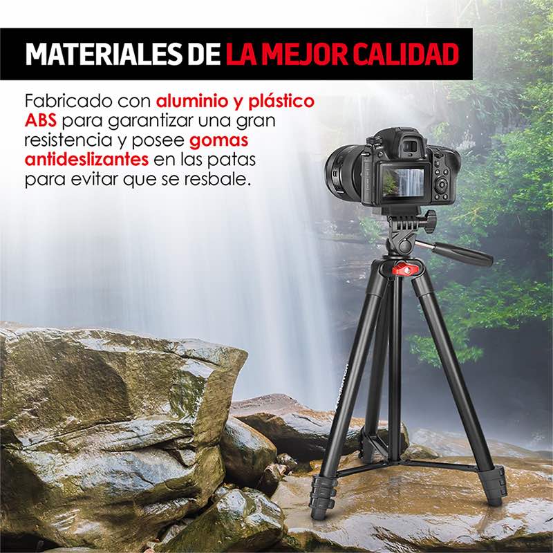 Tripié Para Cámara Profesional 360 Portátil 135 cm Redlemon