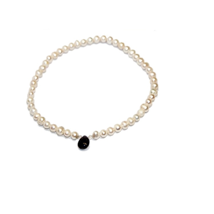 Collar De Perlas Natural De Río Dulce. 40 Cm. Blanco | Mismo Precio En