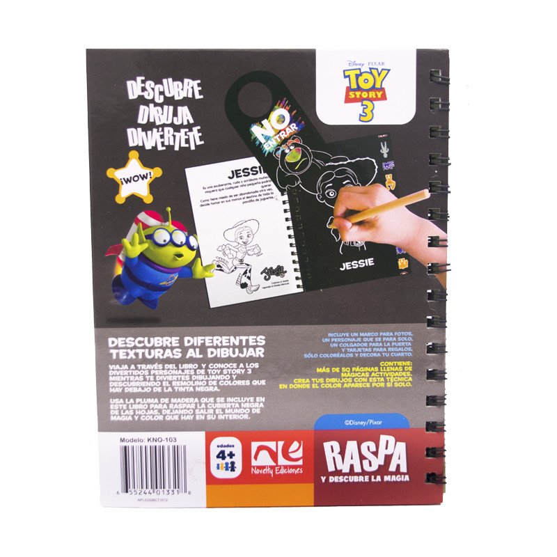 Libro para Dibujar, Descubrir y Divertirte de Toy Story 3 - Novelty