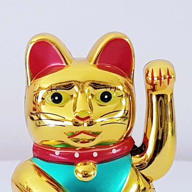 Gato De La Suerte O Fortuna-11 Cm Alto(2 Piezas)