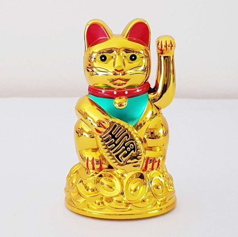 Gato De La Suerte O Fortuna-11 Cm Alto(2 Piezas)