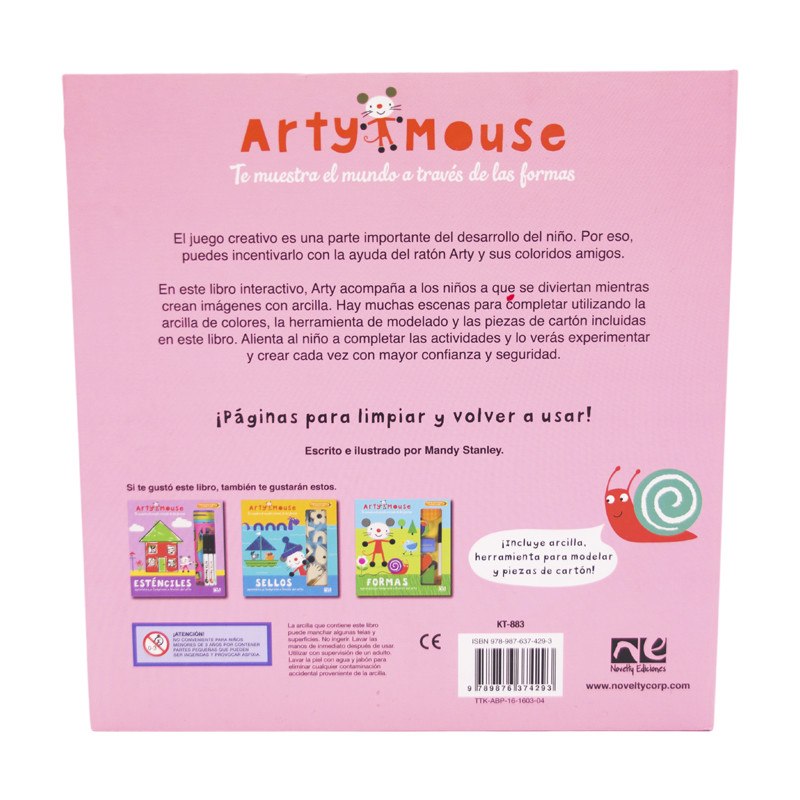 Libro Infantil de Actividades Arty Mouse Juegos con Arcilla - Novelty