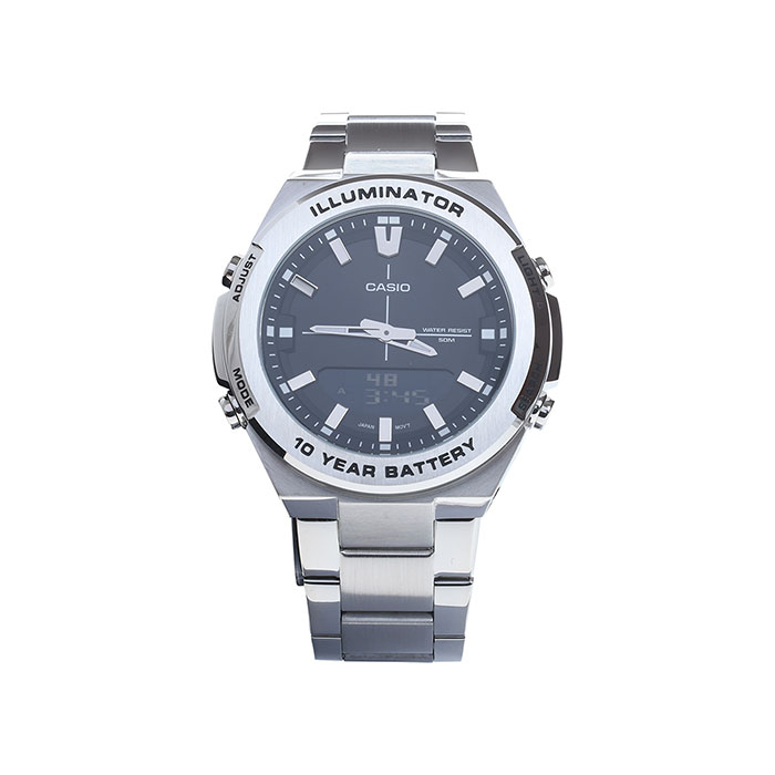 Reloj Casio Hombre Plata Hora Casual Munidal 50mm