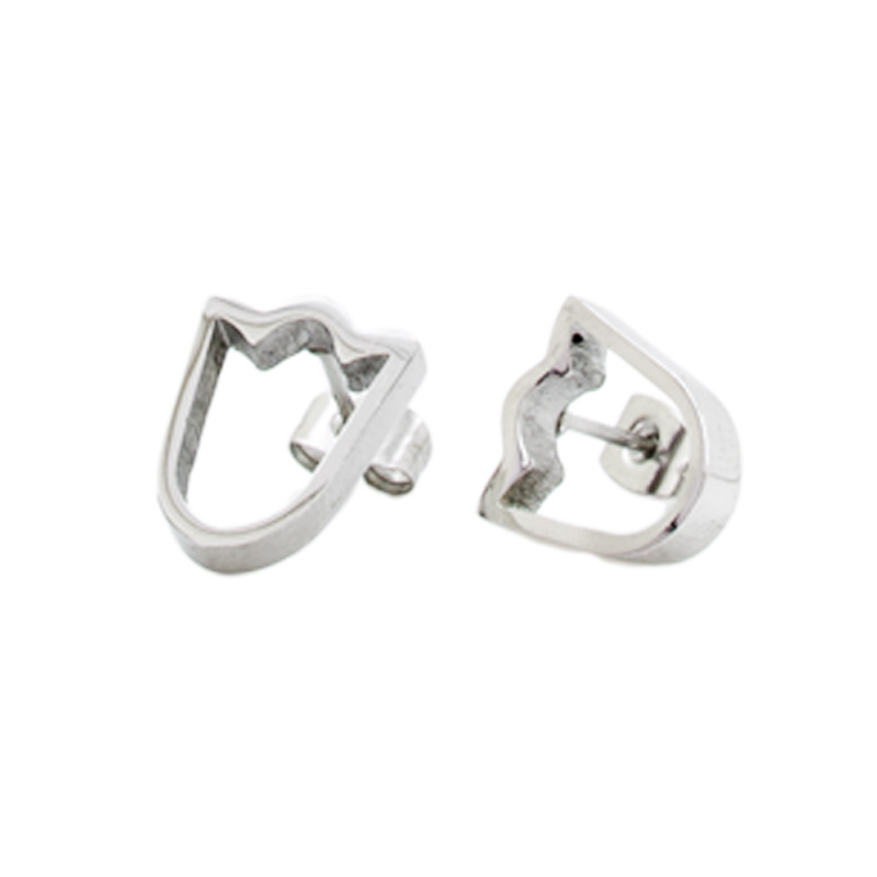 Set Acero NL dije y aretes silueta de tulipán