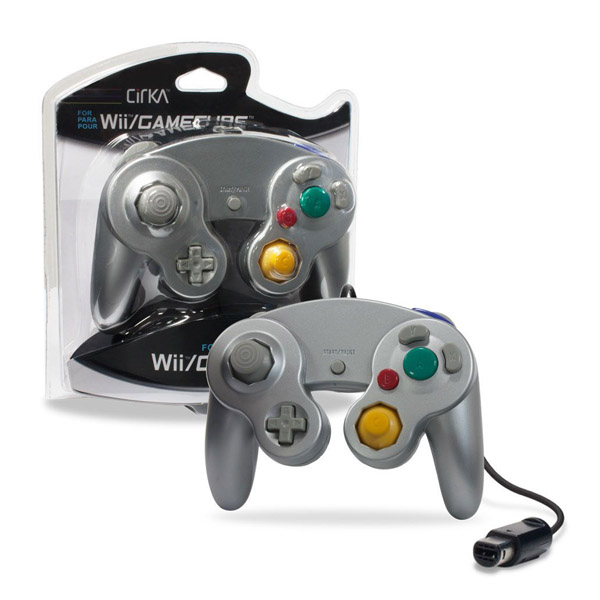 Control alámbrico Cirka Plata para wii/Gamecube