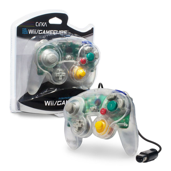 Control alámbrico Cirka Transparente para wii/Gamecube