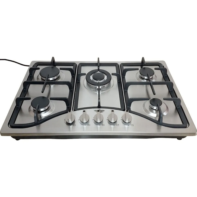 Parrilla de Gas 5 Quemadores Acero Inoxidable Empotrable Gutstark