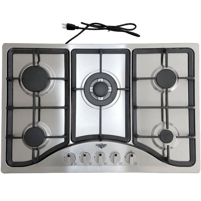 Parrilla de Gas 5 Quemadores Acero Inoxidable Empotrable Gutstark