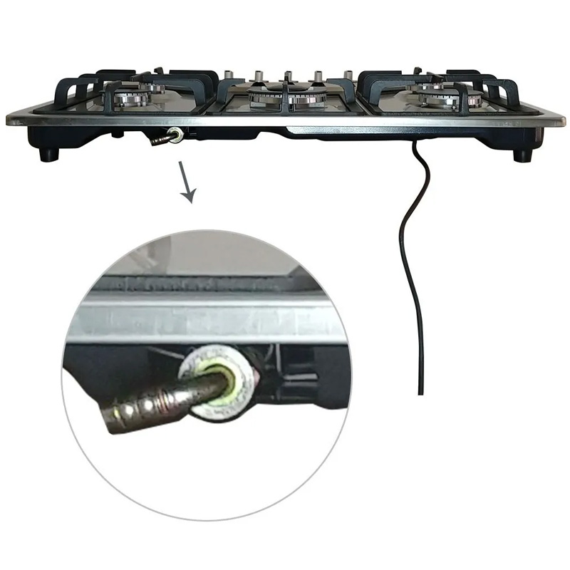 Parrilla de Gas 5 Quemadores Acero Inoxidable Empotrable Gutstark