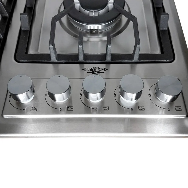 Parrilla de Gas 5 Quemadores Acero Inoxidable Empotrable Gutstark