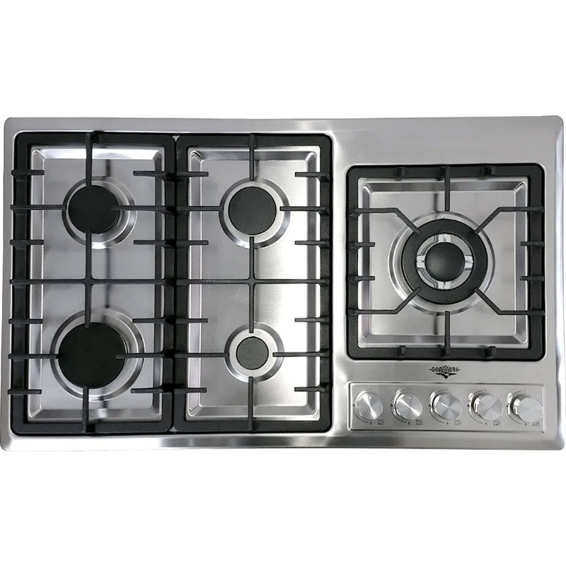 Parrilla de Gas 5 Quemadores Acero Inoxidable Empotrable Gutstark