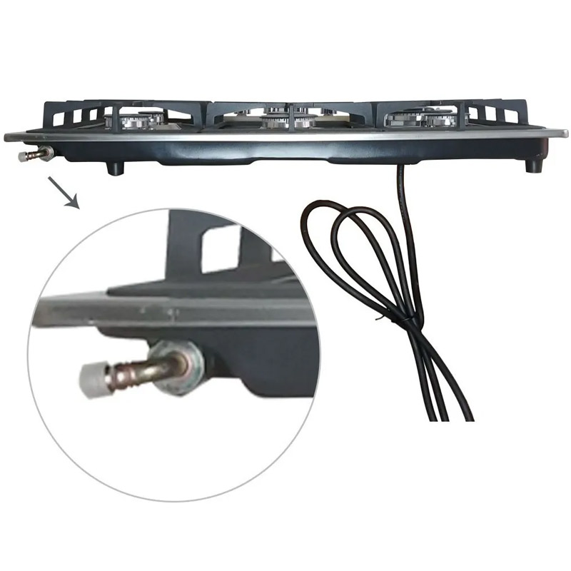 Parrilla de Gas 5 Quemadores Acero Inoxidable Empotrable Gutstark