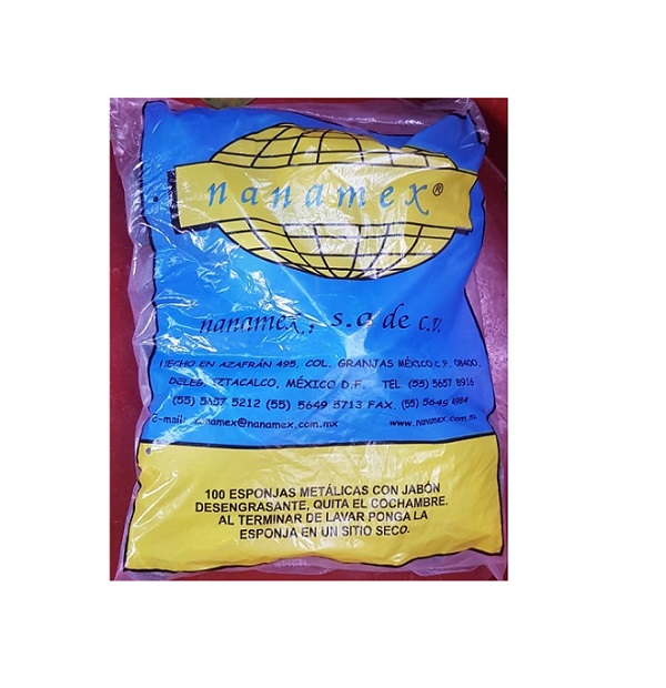 Fibra Con Ajax Pack 100 Piezas Esponja Metálica