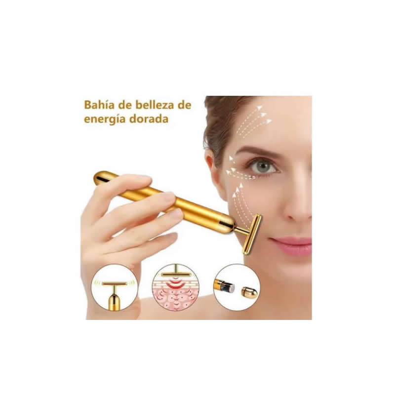 Masajeador Facial Eléctrico Forma T Pila AA Rejuvenecedor