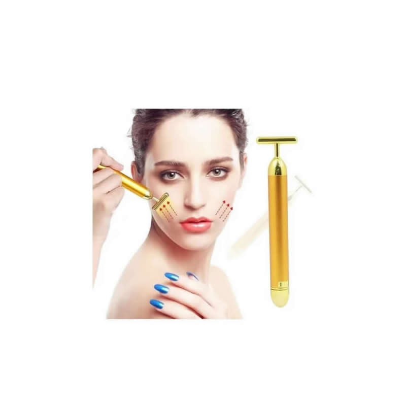 Masajeador Facial Eléctrico Forma T Pila AA Rejuvenecedor