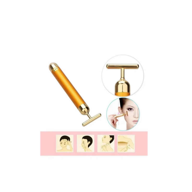 Masajeador Facial Eléctrico Forma T Pila AA Rejuvenecedor