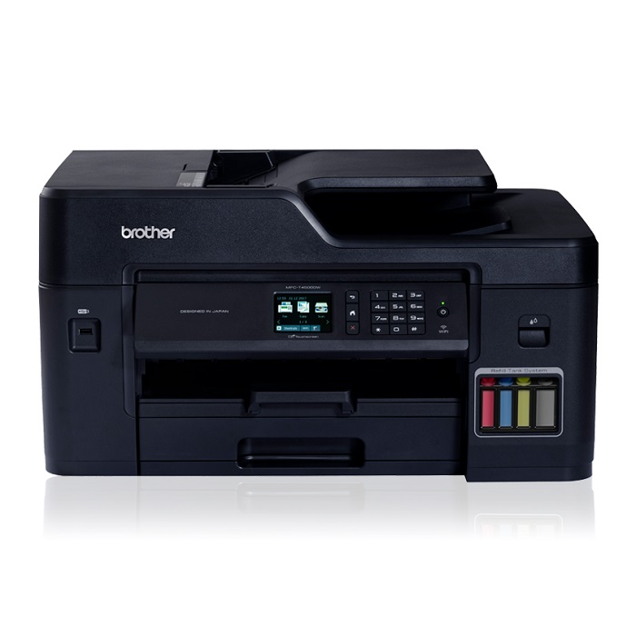 MULTIFUNCIONAL DOBLE CARTA BROTHER MFC-T4500DW COLOR, TINTA CONTINUA, DUPLEX, ADF, INALÁMBRICO MFCT4500DW