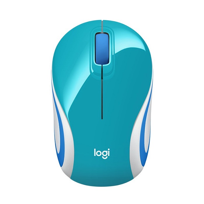 MOUSE INALAMBRICO MINI LOGITECH M187 COLOR VERDE AZULADO   910-005363