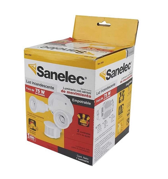 Doble Portalámpara Sensor De Movimiento Focos Sanelec